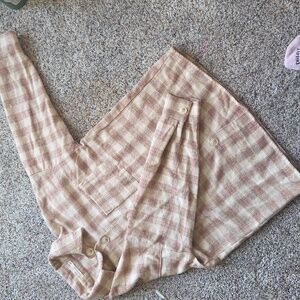 Ellison Beige and Brown Plaid Shirt